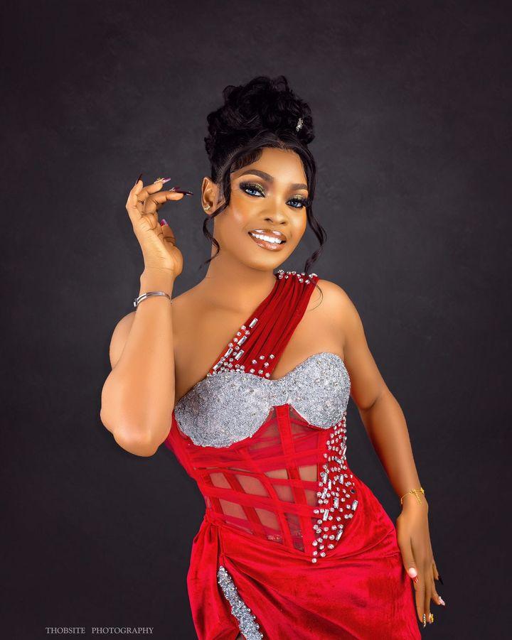 Shinne's Blinging Red Evening Dress - SHINNE