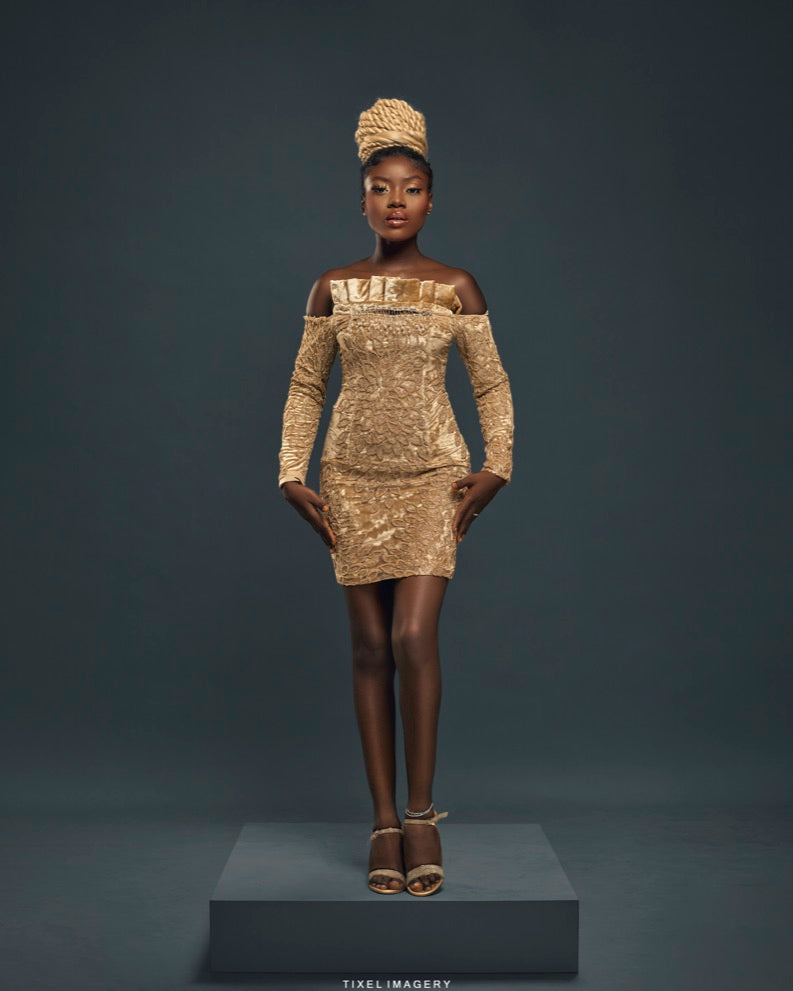 Shinne's Golden Convertible Dress - SHINNE