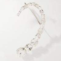 Popular geometric rhinestone earrings fashion full diamond curved left ear earrings for women Earrings - SHINNE