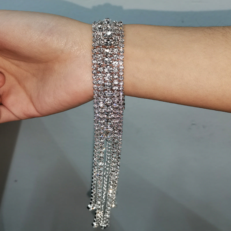 Best-selling bracelet, high-end luxury rhinestone multi-layer tassel full diamond bracelet for women Bracelet - SHINNE
