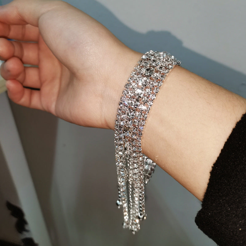 Best-selling bracelet, high-end luxury rhinestone multi-layer tassel full diamond bracelet for women Bracelet - SHINNE