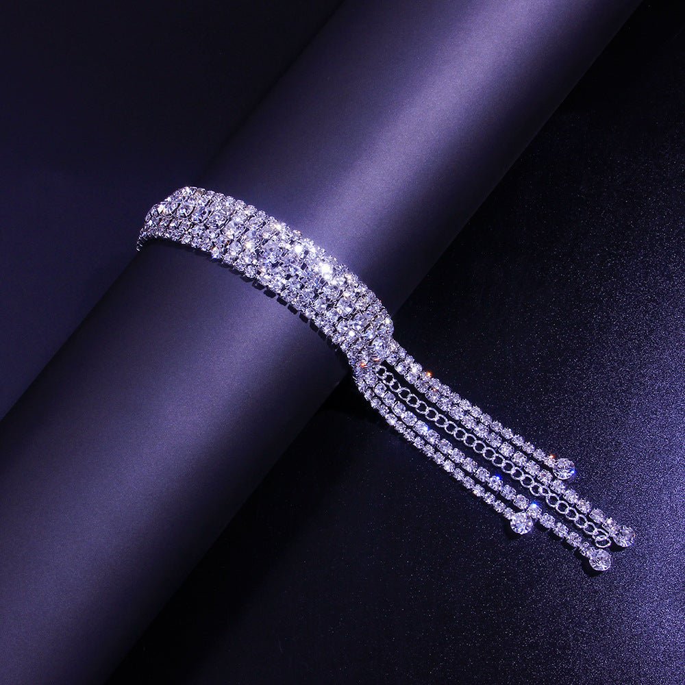Best - selling bracelet, high - end luxury rhinestone multi - layer tassel full diamond bracelet for women Bracelet - SHINNE