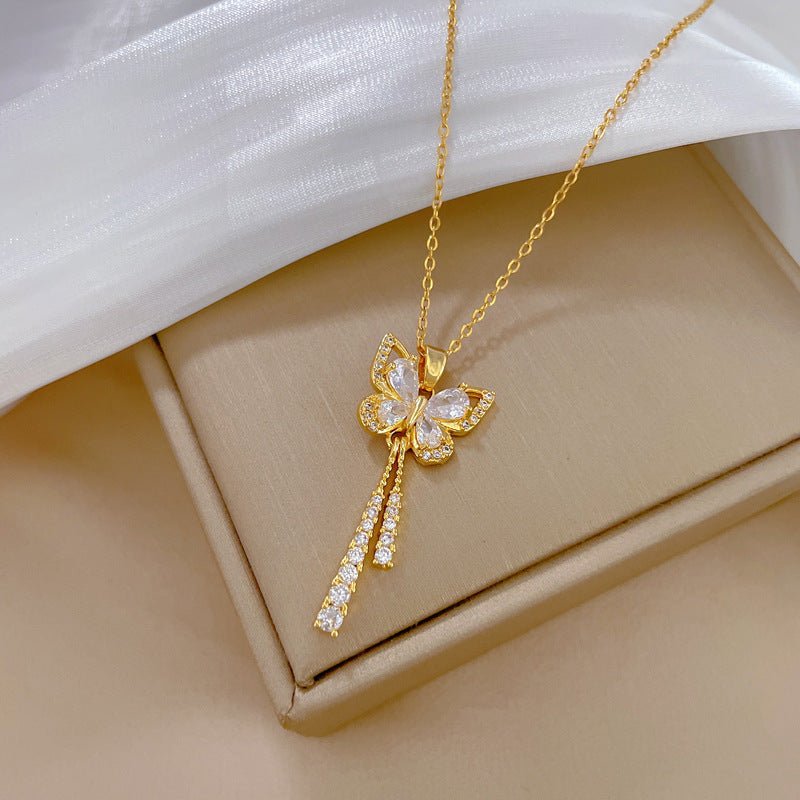 Butterfly Tassel Luxurious Necklace - SHINNE