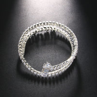 Full diamond open zircon bracelet, retro style multi - layered bracelet, women's fashionable and versatile bracelet - SHINNE