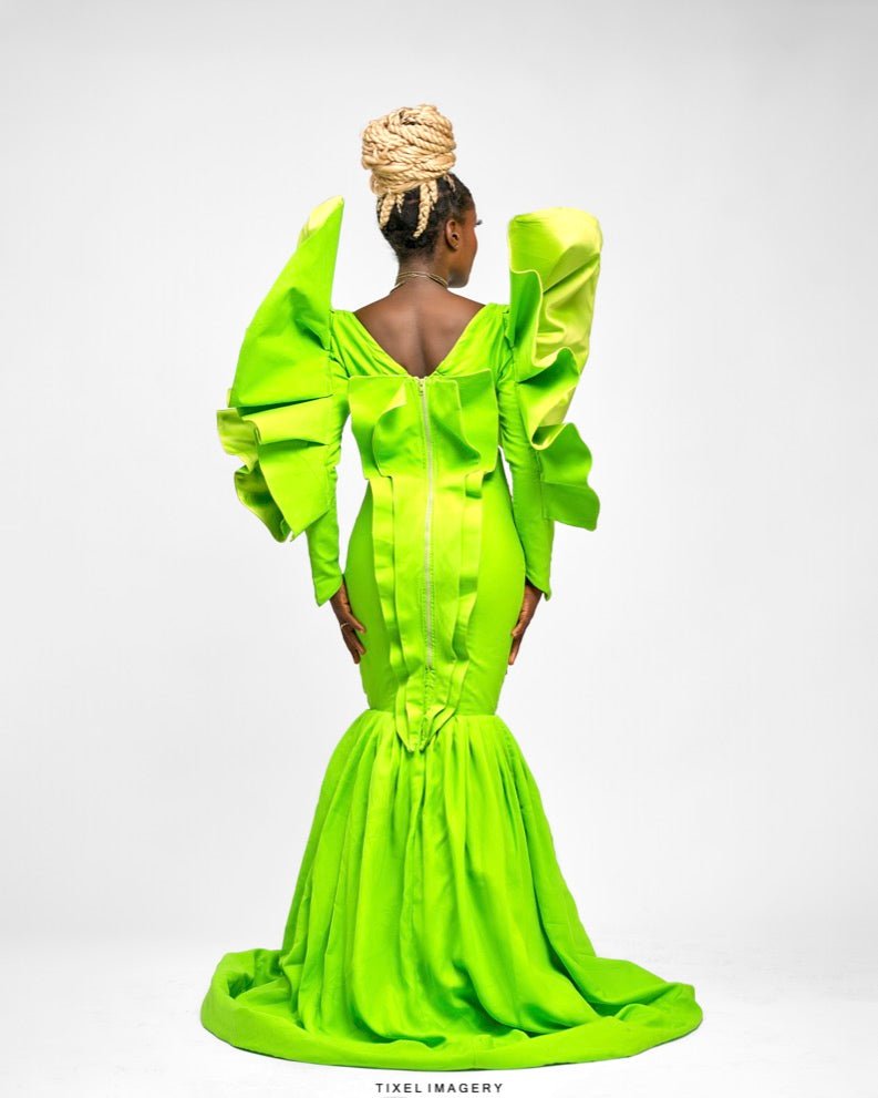 Shinne's Artistic Neon Drama Dress - SHINNE