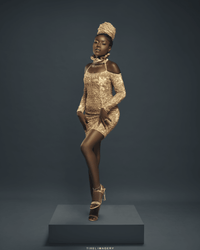 Shinne's Golden Convertible Dress - SHINNE