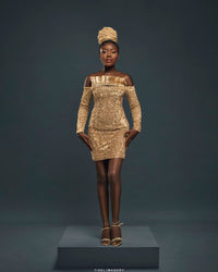 Shinne's Golden Convertible Dress - SHINNE