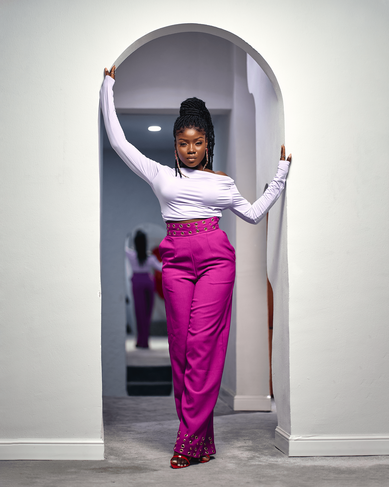 The Luxe Eyelet Pant - SHINNE