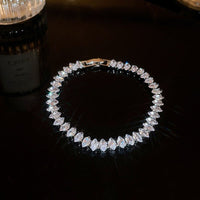 Zircon Oval Stud Love Bracelet High - end Fashion Geometric Bracelet - SHINNE